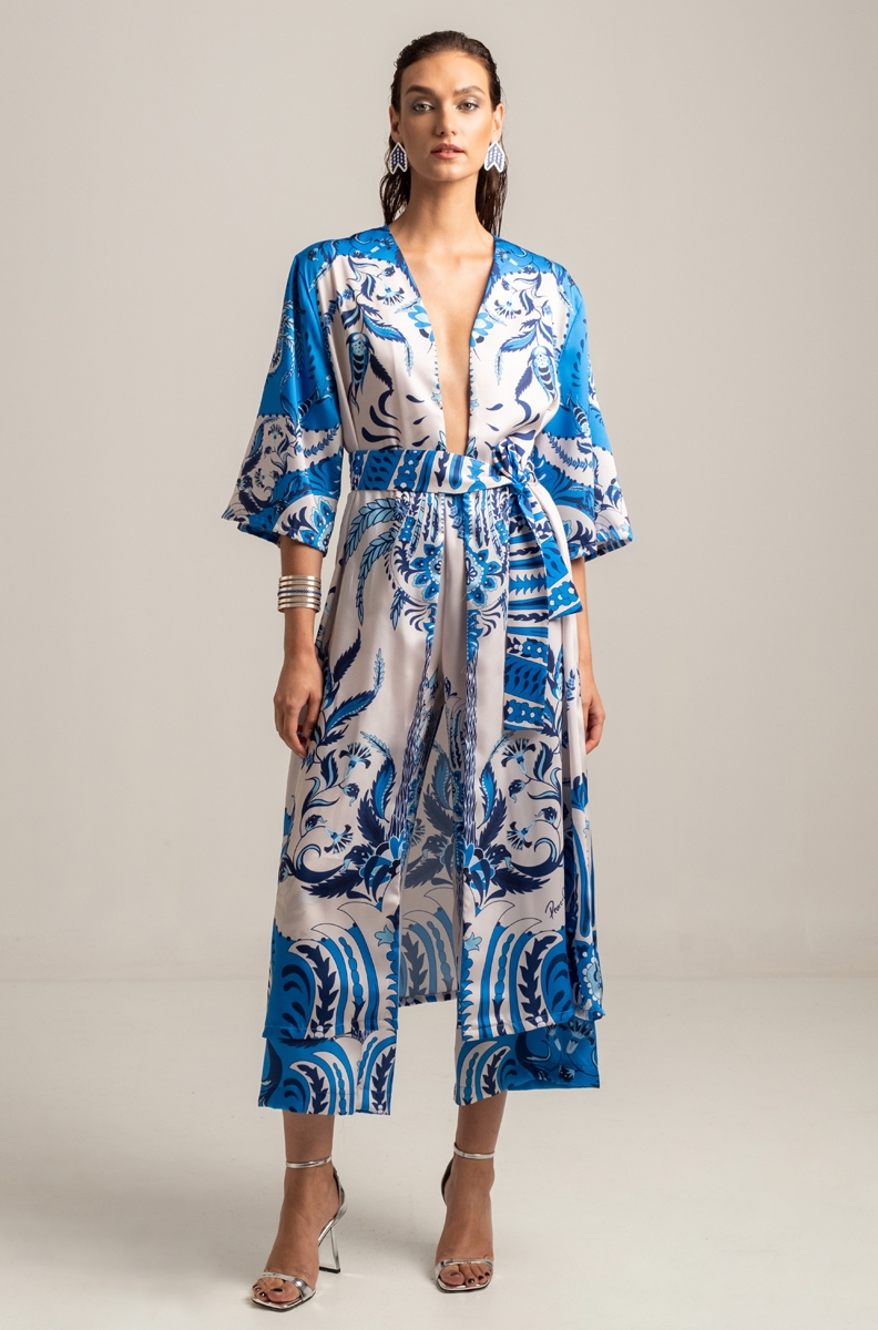 DAMASK SILKY KIMONO