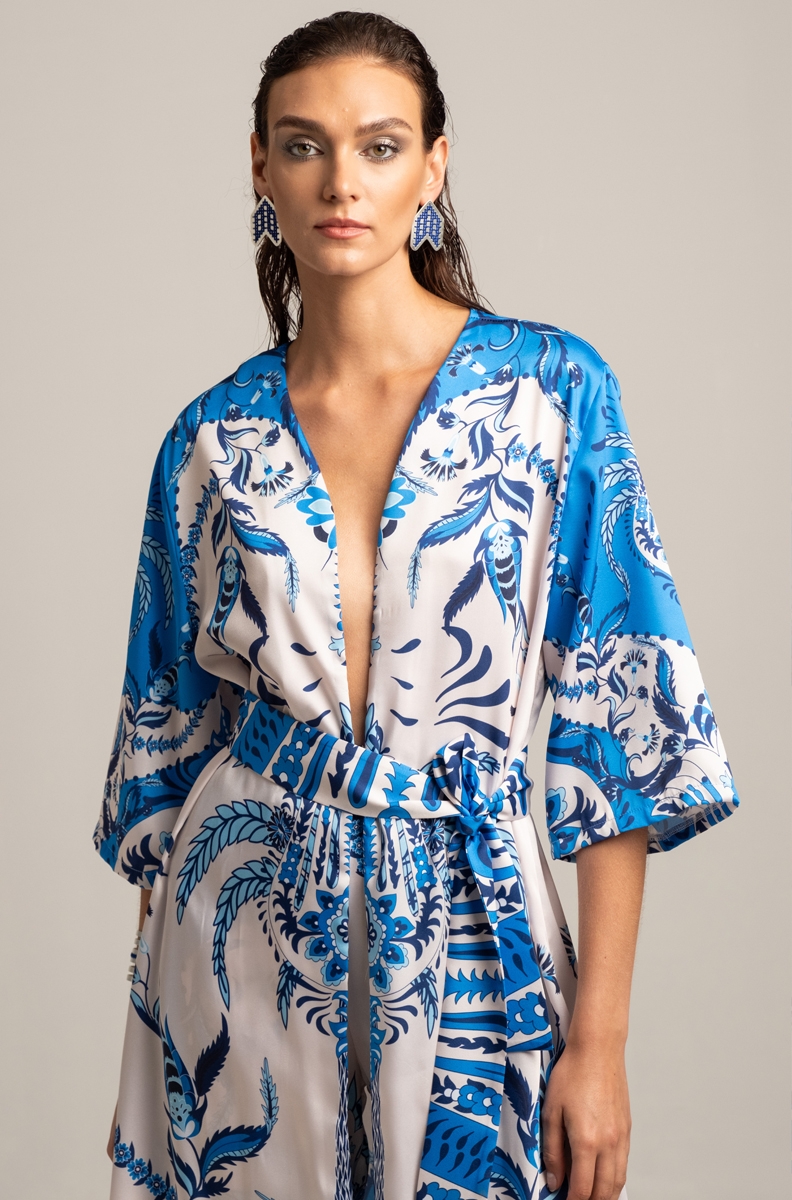 DAMASK SILKY KIMONO