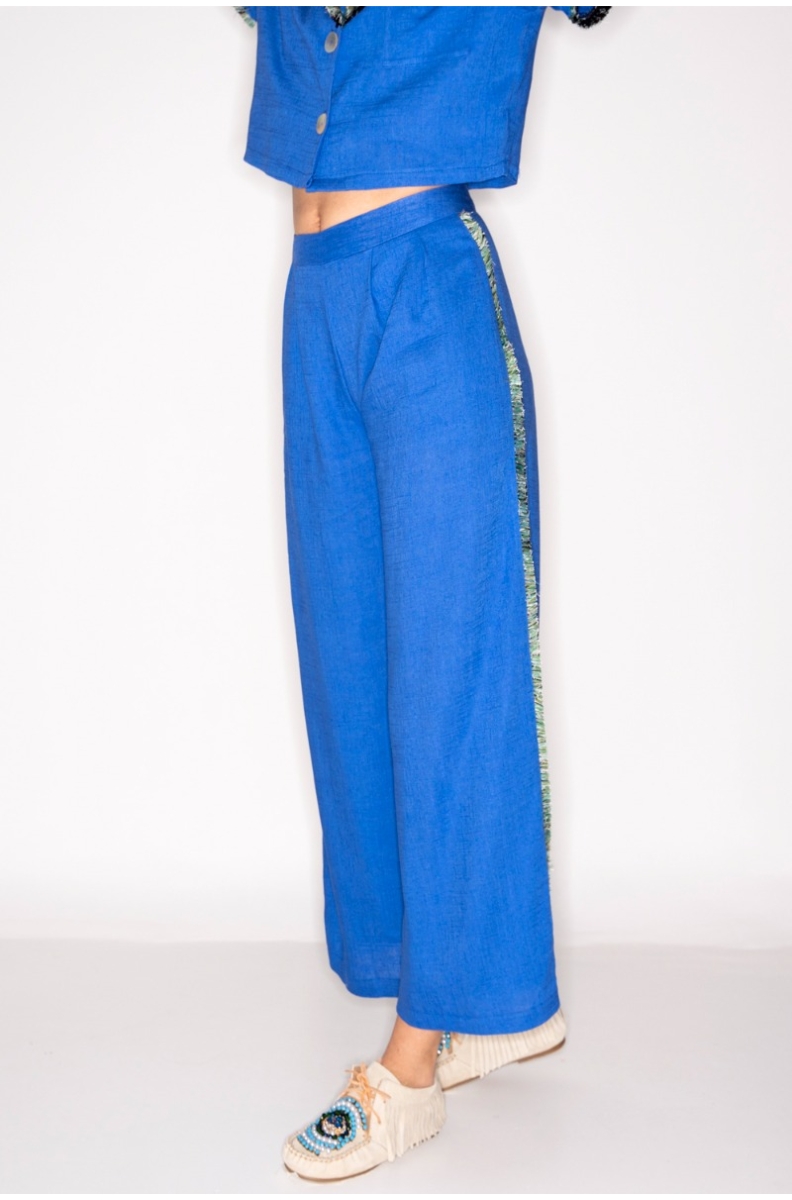 COBALT PANTS - Linen