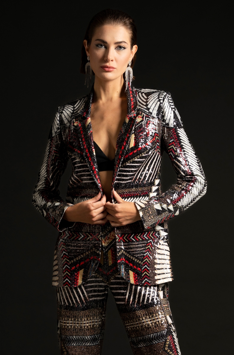 OBSIDIAN BLAZER-Sequin